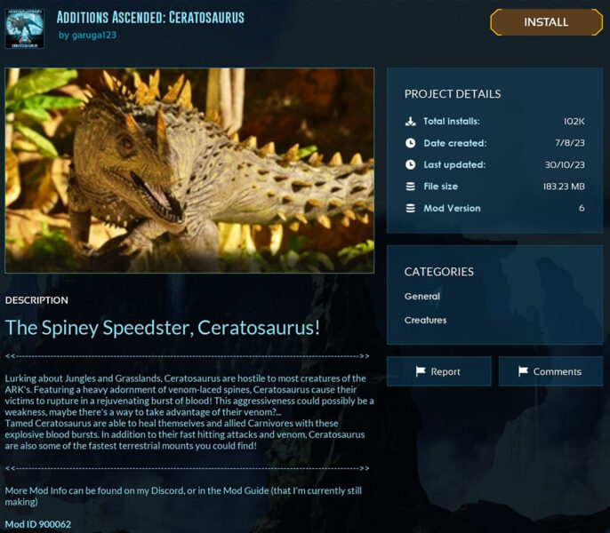 More ARK Survival Ascended Creatures and Dinosaurs - Ceratosaurus
