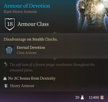 BG3 Armour of Devotion