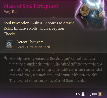 BG3 Mask of Soul Perception