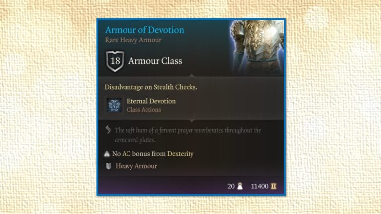 BG3 How to Get Armour of Devotion