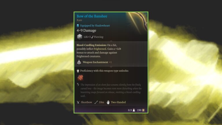 BG3 How to Get Bow of the Banshee