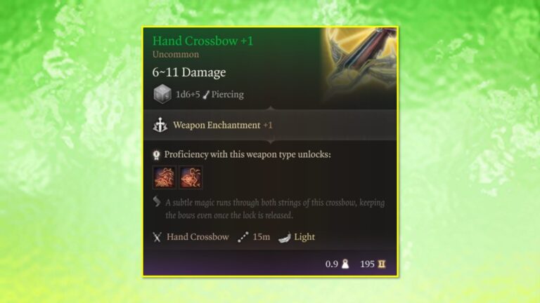 BG3 - How to Get Hand Crossbow +1