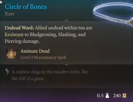 Baldur's Gate 3 Circle of Bones BG3