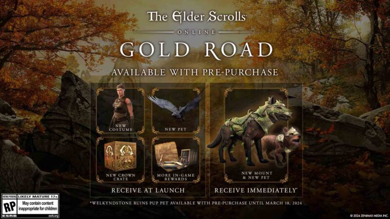 ESO Gold Road Chapter Pre-Purchase Rewards Elder Scrolls Online Gold Road Chapter - Everything We Know