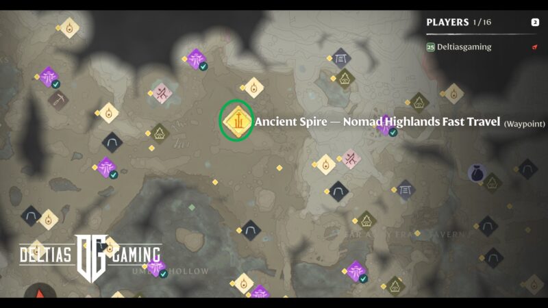 Ancient Spire Nomad Highlands map location Enshrouded Game