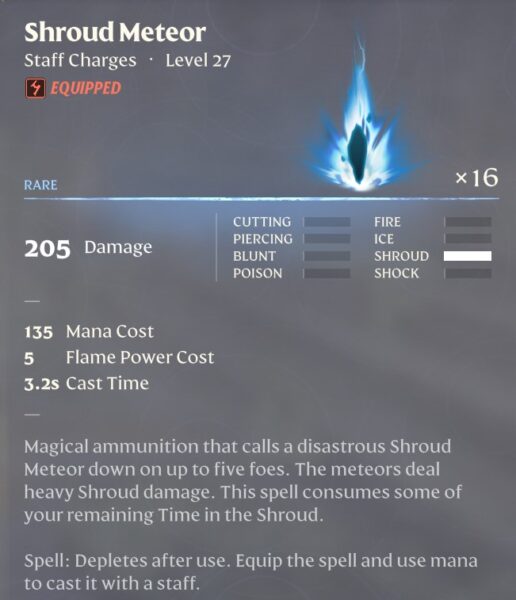 Shroud Meteor Charge in Enshrouded Game
