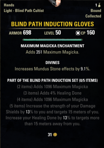 ESO Gear Set Blind Path Induction
