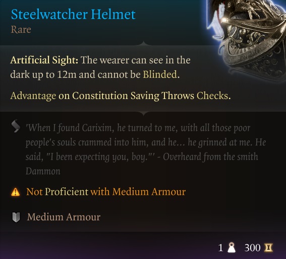 Steelwatcher Helmet - BG3 - Baldur's Gate 3