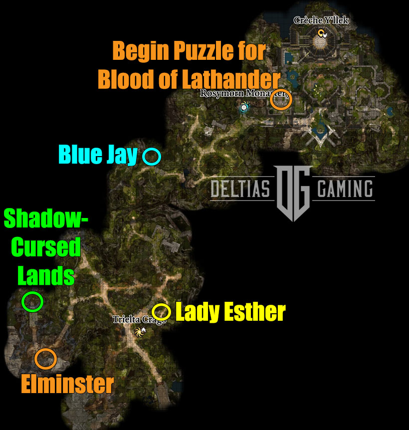 Baldur's Gate 3 Rosymorn Monastery Trail location Lady Esther Elminster Blood of Lathander