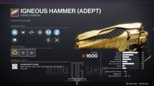 D2 Igneous Hammer Solar Hand Cannon