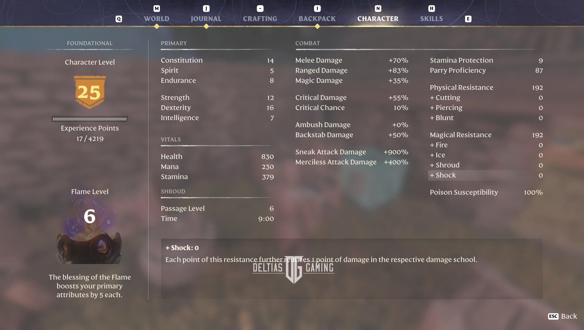 Athlete Attributes and Stats in Enshrouded Game