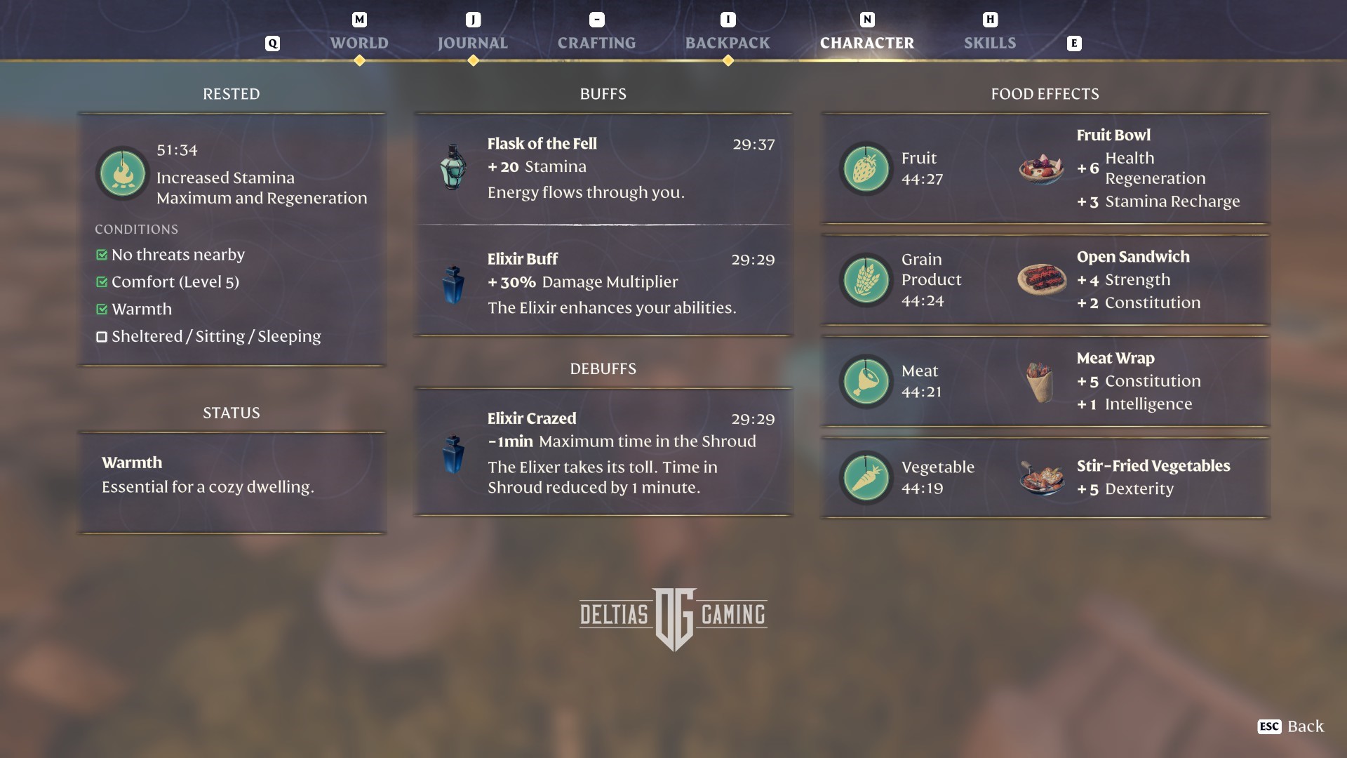 Athlete Consumables and Food in Enshrouded Build
