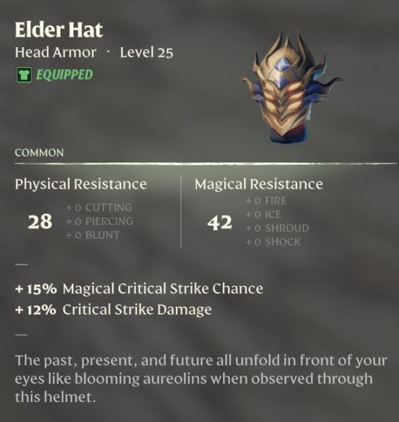 Elder Hat for Enshrouded Game