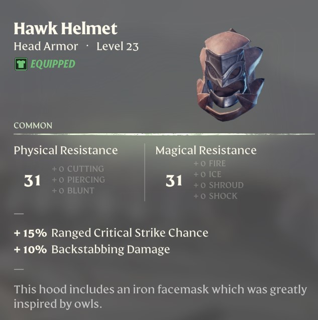 Hawk Helm in Enshrouded Game