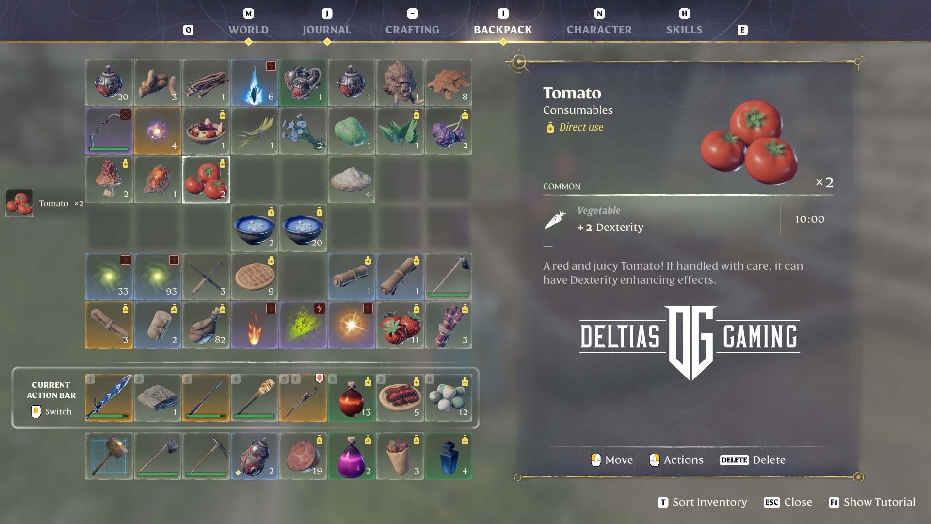 Enshrouded Tomato in game tooltip