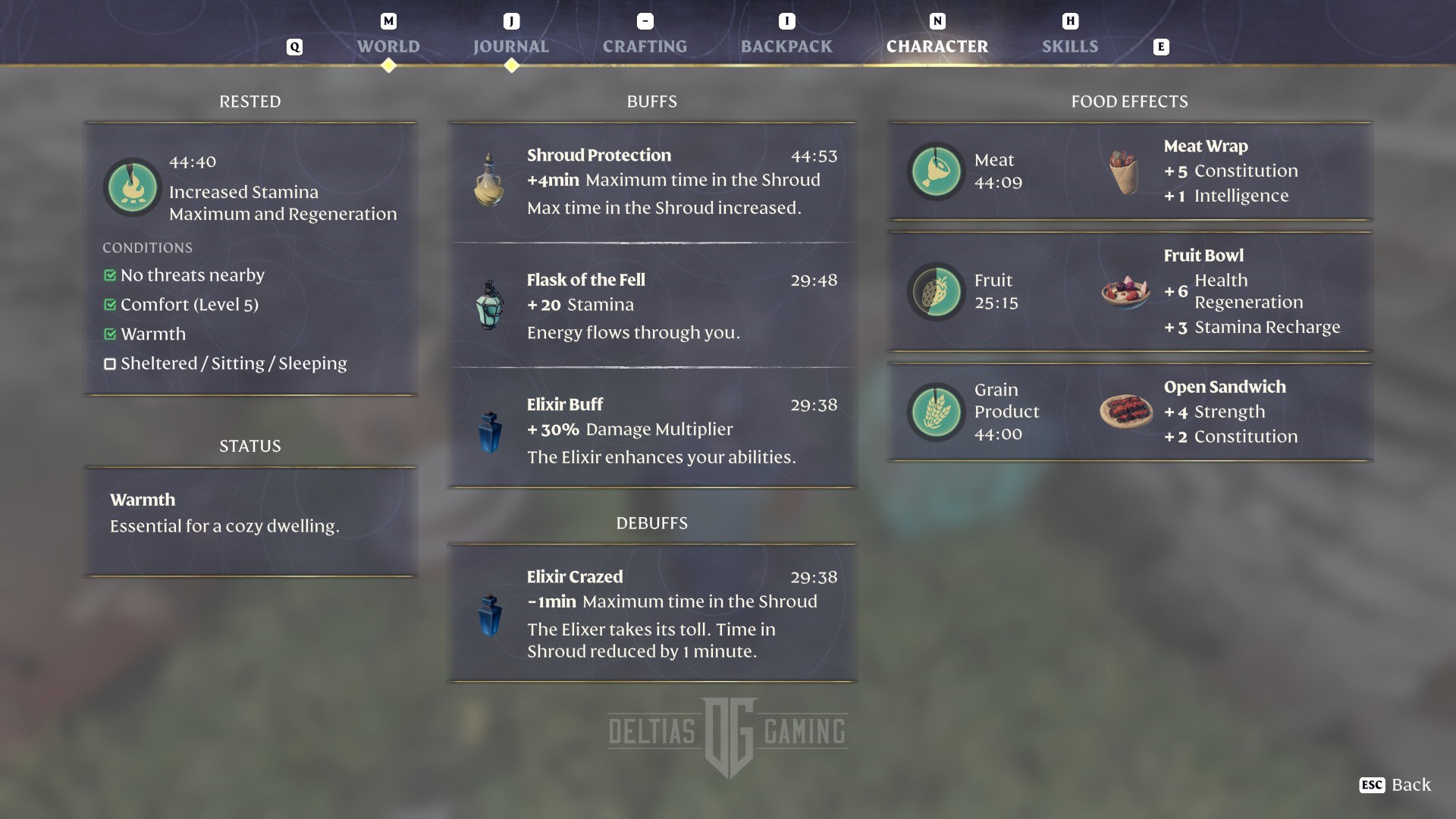 Warrior Consumables and Food for Enshrouded Game