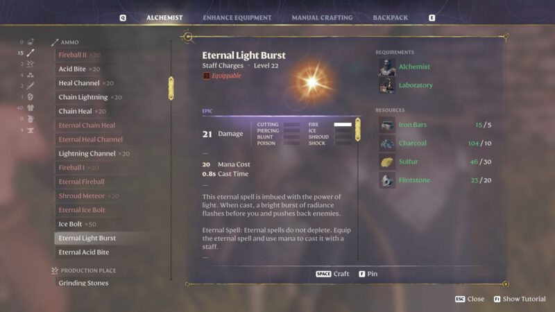 Eternal Light Burst - Staff Charge - Eternal Spell - Enshrouded ...