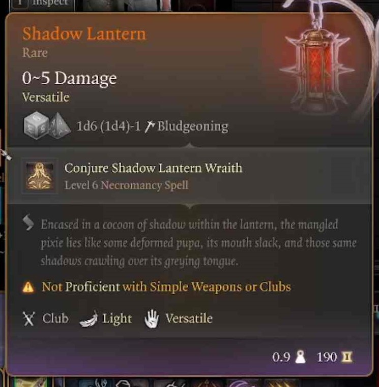 Shadow Lantern Item BG3