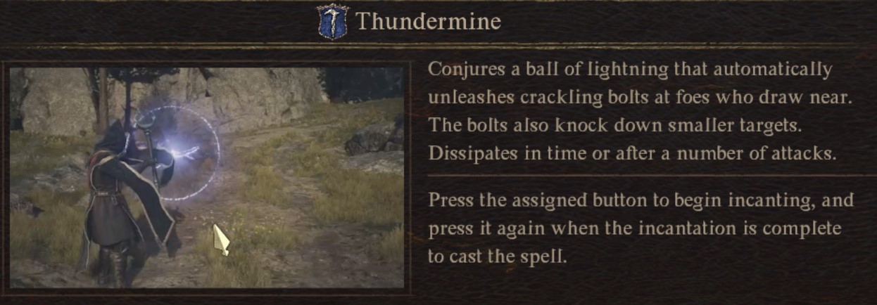 DD2 - Sorcerer Build Thundermine Skill - Dragon's Dogma 2