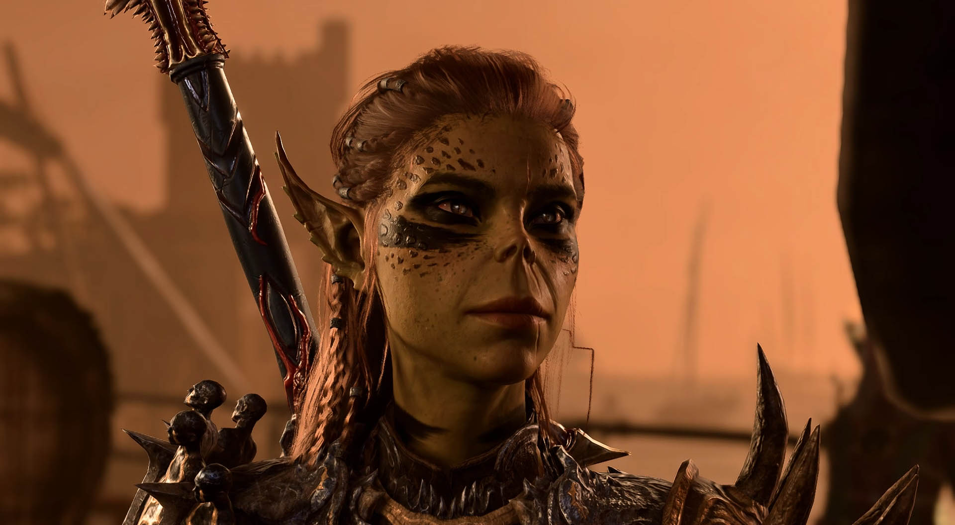 Baldur's Gate 3 Lae'zel after the final battle, leaving with Orpheus