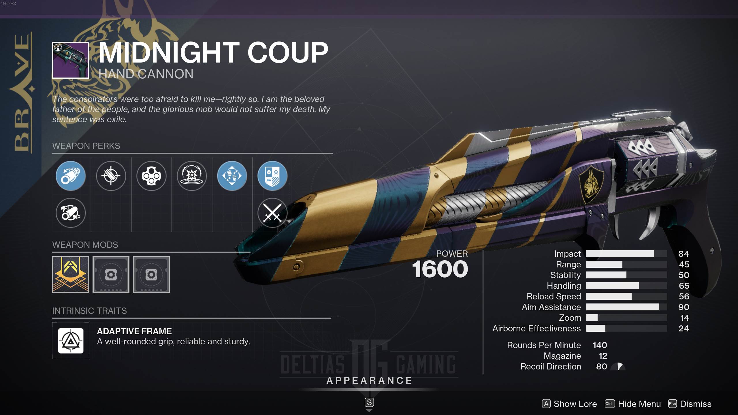 Destiny 2 Midnight Coup God Roll and How to Get