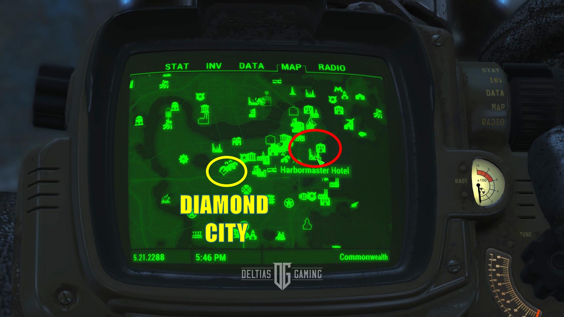 Местоположение карты бедствия Fallout 4 All Hallows' Eve