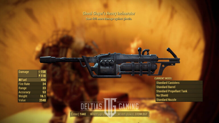 Fallout 4 Ghoul Slayer's Heavy Incinerator weapon