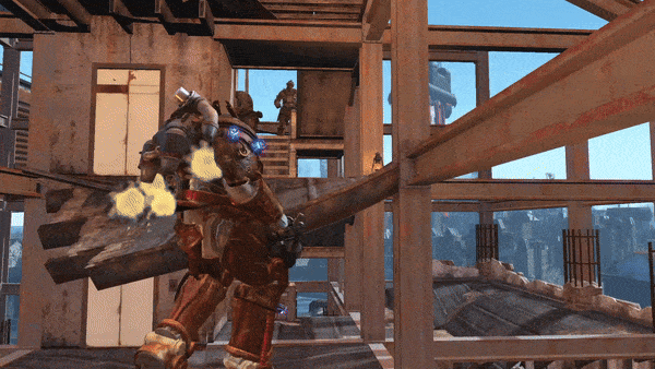 Игровой процесс силового доспеха в Fallout 4