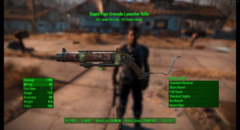 Fallout 4 Rapid Pipe Grenade Launcher Rifle