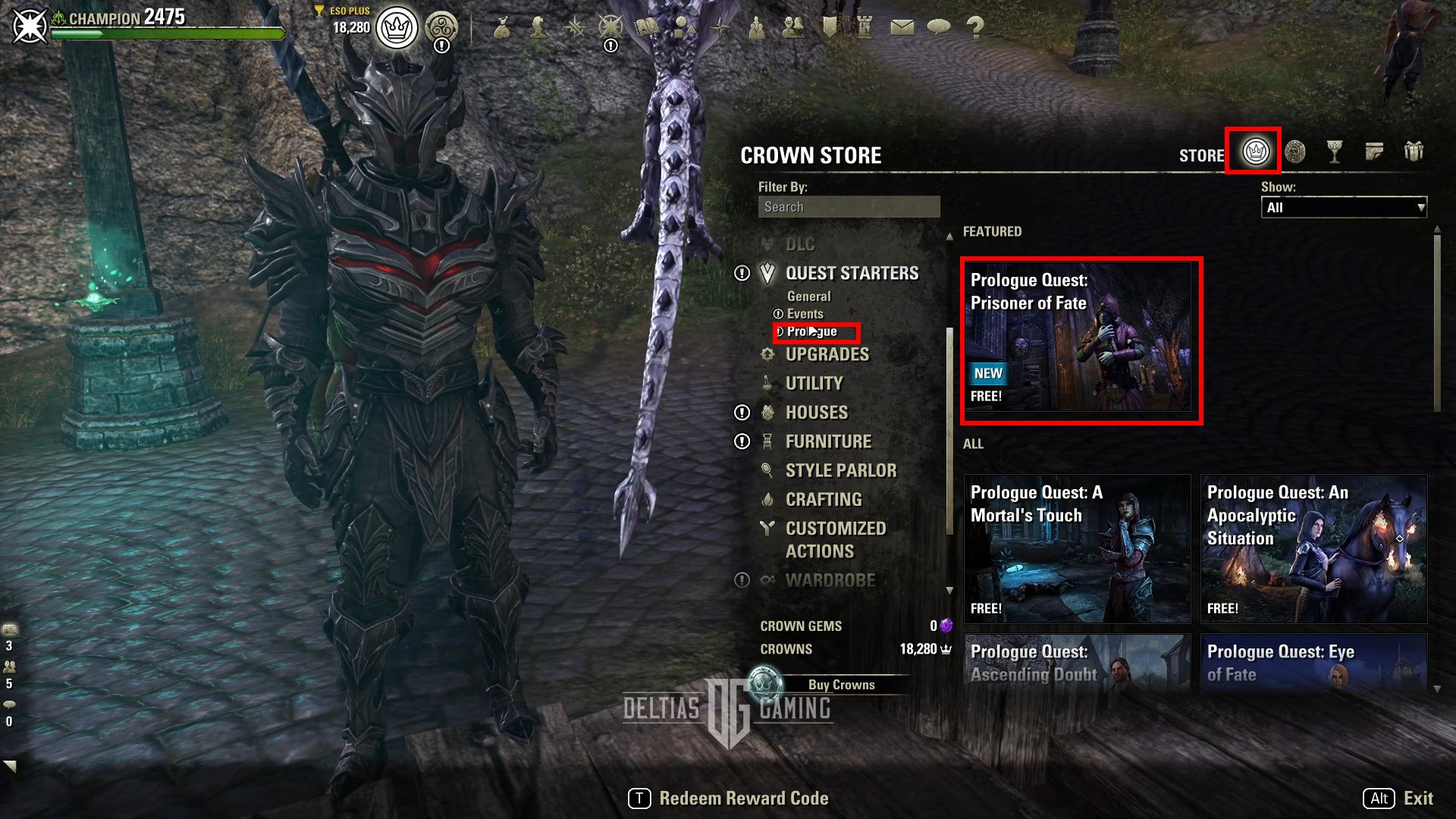 Elder Scrolls Online Узник судьбы Пролог Квест