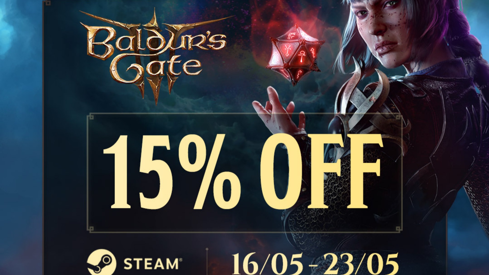 Baldur's Gate 3: скидка 15% на распродаже в Steam