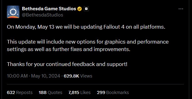 Bethesda анонсирует еще одно графическое обновление Fallout 4