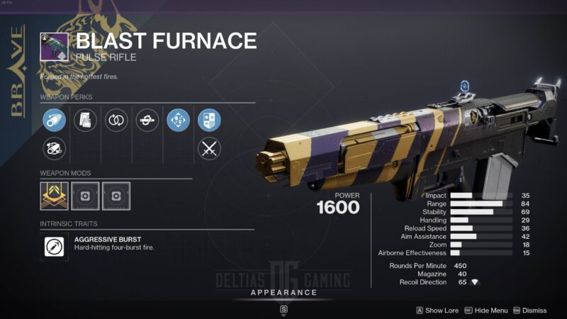 Destiny 2 Blast Furnace God Roll and How to Get