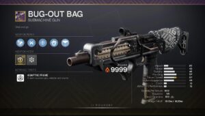 Destiny 2 Bug-Out Bag Submachine Gun PvE God Roll