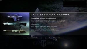 Destiny 2 Seasonal Weapon Announcement
