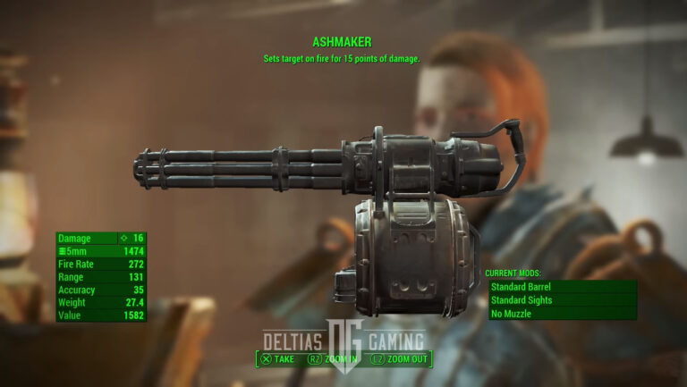 Fallout 4 Ashmaker stats tooltip