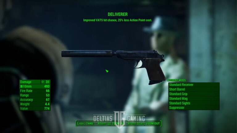 Fallout 4 Deliverer stats tooltip