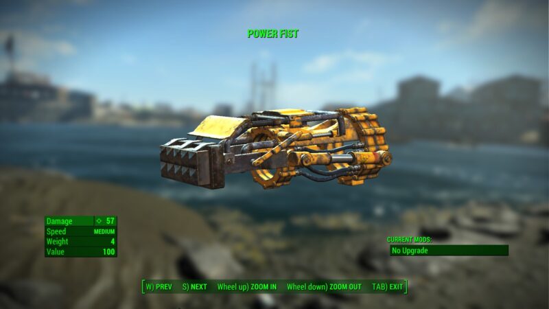 Fallout 4 Power Fist Melee Weapon