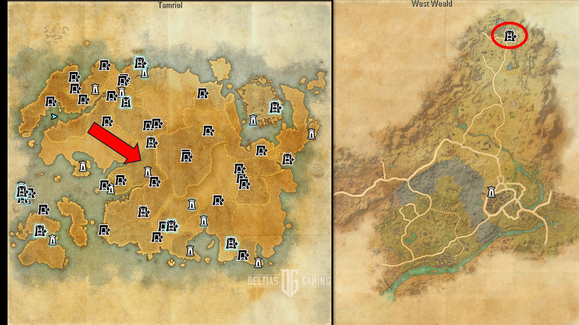 Карта локации испытания Цитадели Люсента - ESO - The Elder Scrolls Online