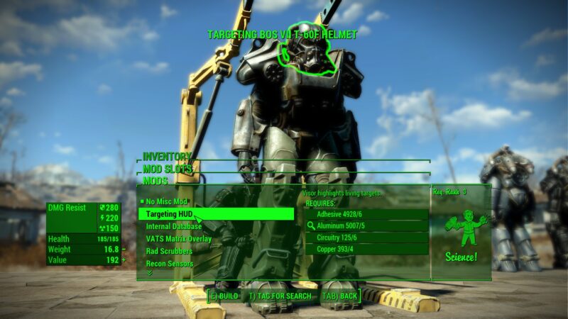 Targeting HUD Fallout 4 Power Armor Modifications - Deltia's Gaming