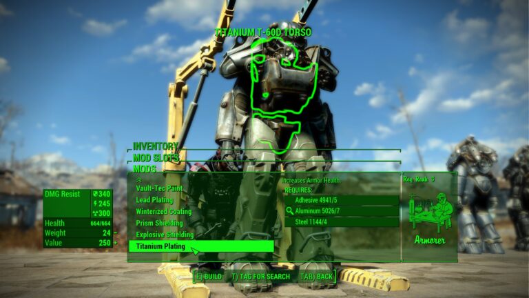 Titanium Plating Fallout 4 Power Armor Modifications - Deltia's Gaming