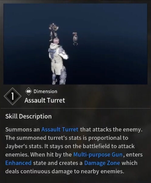 Assault Turret - Jayber Skill The First Descendant