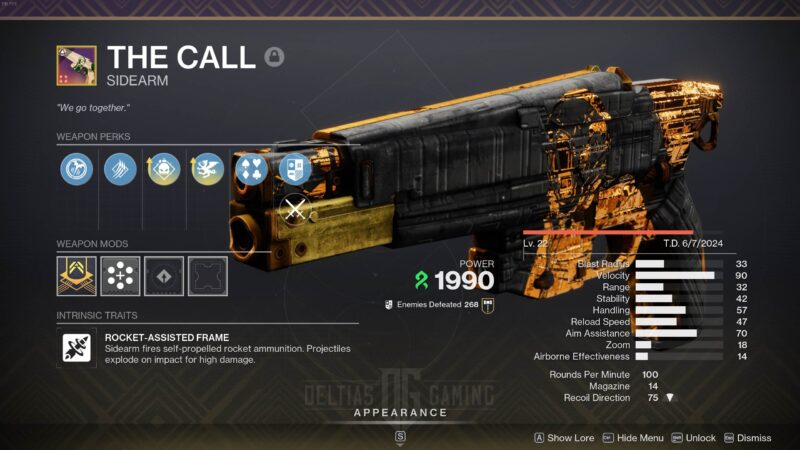 Destiny 2 The Call God Roll and How to Get
