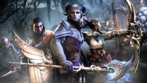 Dragon Age The Veilguard - Qunari and Elf Race Characters