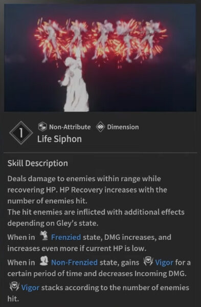 Life Siphon - Gley Skill The First Descendant