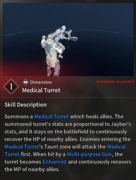 Medical Turret - Jayber Skill The First Descendant