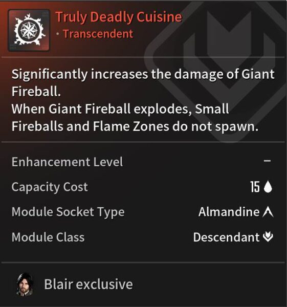 Best Blair Transcendent Module - Truly Deadly Cuisine - The First Descendant