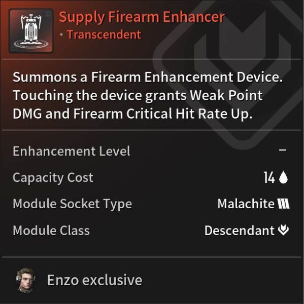 Best Enzo Transcendent Module - Supply Firearm Enhancer - The First Descendant