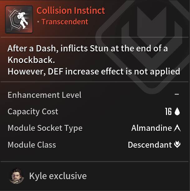 Best Kyle Transcendent Module - Collision Instinct Mods - The First Descendant