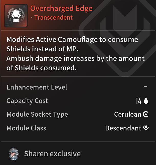 Best Sharen Transcendent Module - Overcharged Edge Mods - The First Descendant